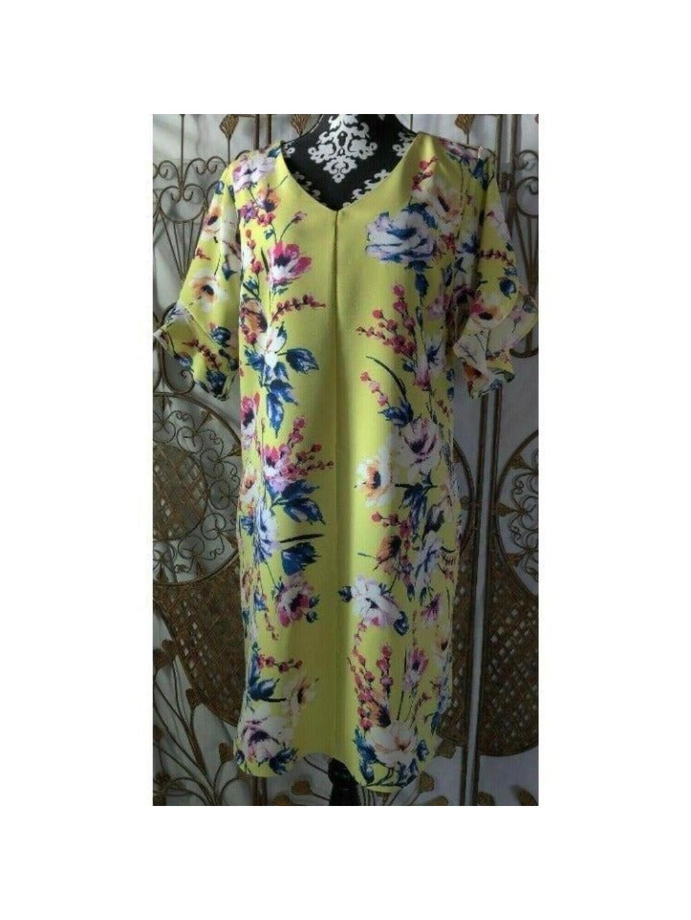Women Size 14 Isaac Mizrahi Womens Yellow Floral Short